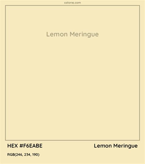 About Lemon Meringue Color Color Codes Similar Colors And Palettes