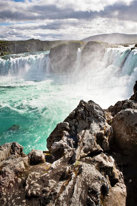 Godafoss Falls Iceland Stock Photo Dissolve