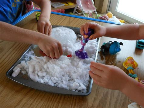 Weather Sensory Tray Pretend Snow Confidence Meets Parenting