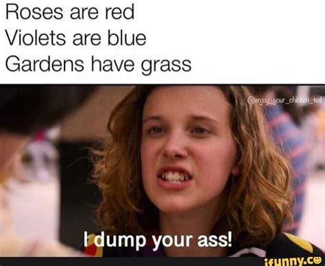 Roses Are Red Violets Are Blue Gardens Have Grass Rdump Yourass
