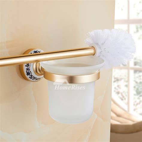 Treat yourself just right in a contemporary bath. Gold Bath Accessories Wall Mount Polished Brass Aluminum Glass