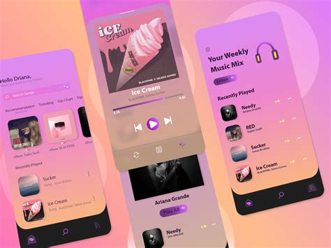 Music Player Apps Design Uplabs