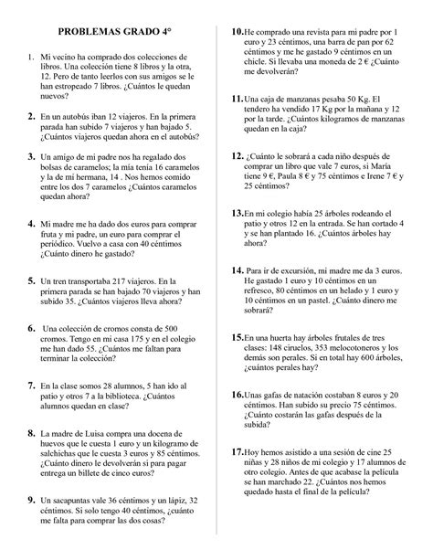 Problemas Sumas Restas Y Multiplicaciones Problemas Matematicos The