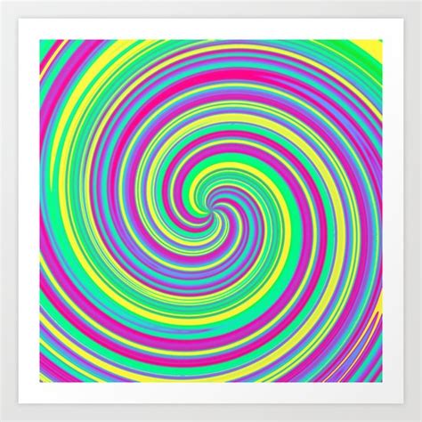 Psychedelic Swirl Art Print By Moonshine Paradise Society6