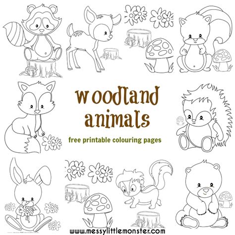 Toddlers Animal Coloring Pages Colouring Pages Woodland Animals