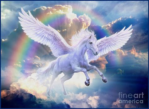 Rainbow Pegasus Digital Art By Mgl Meiklejohn Graphics Licensing Pixels