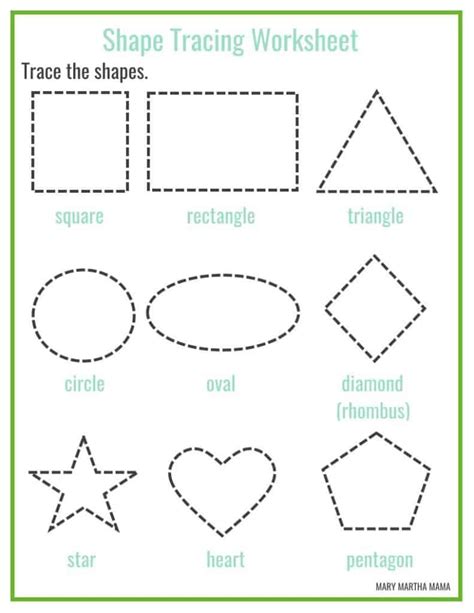Shapes Worksheets For Preschool Free Printables Mary Martha Mama