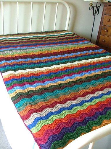 Ravelry Kwiltykimknits2s Averys Rainbow Yarn Blanket Ripple Stitch