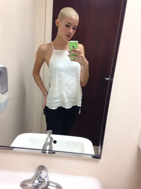 Selfie Bald Girl Bald Women Womens Haircuts