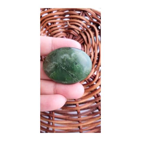 Green Nephrite Jade Oval Cabochon Amrina Stones