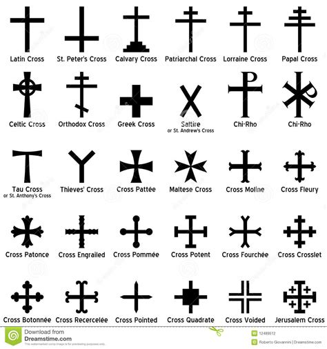Christian Crosses Collection Stock Vector Illustration Of Faith