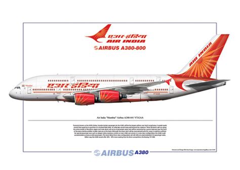 Air India Mumbai Airbus A380 841 Vt Eaa Airlinerart By Nic Flickr