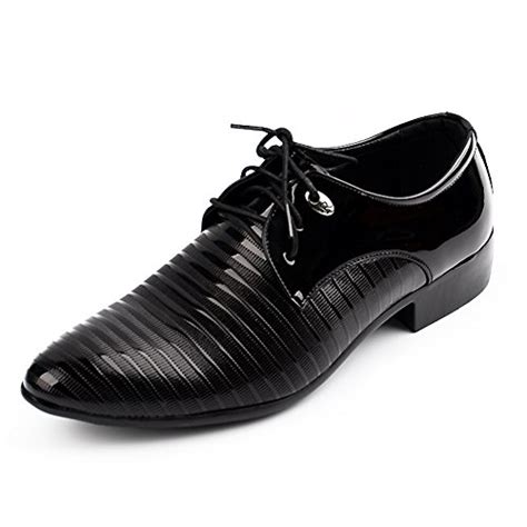 Buy Xmwealthy Mens Patent Leather Lace Up Pointed Toe Wedding Dress