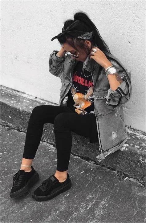 32 Perfect Edgy Outfits Ideas For Teens Bad Girl Outfits Grey