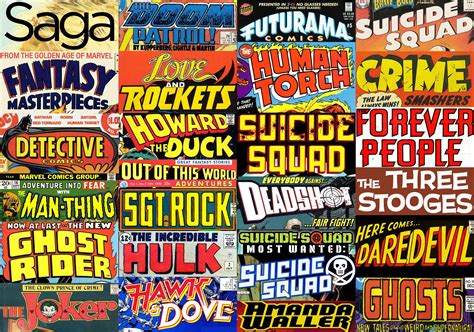 Comic Book Logos And Lettering Retro Comic Book Vintage Comic Books