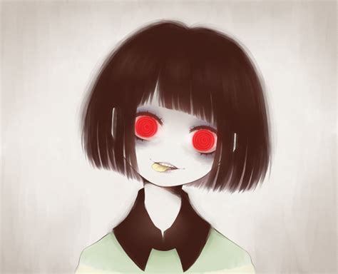 Safebooru Androgynous Brown Hair Chara Undertale Collared Shirt Crazy Eyes Eleanor Flower In