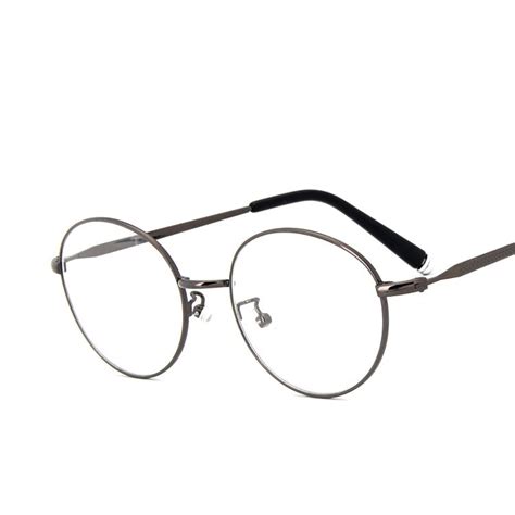 Round Classic Thin Rim Vintageretro Metal Full Rim Optical Prescription Eyeglasses Frames Men