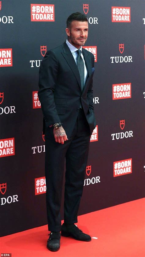 David Beckham Looks Dapper In A Suit And Tie During Solo Appearance In