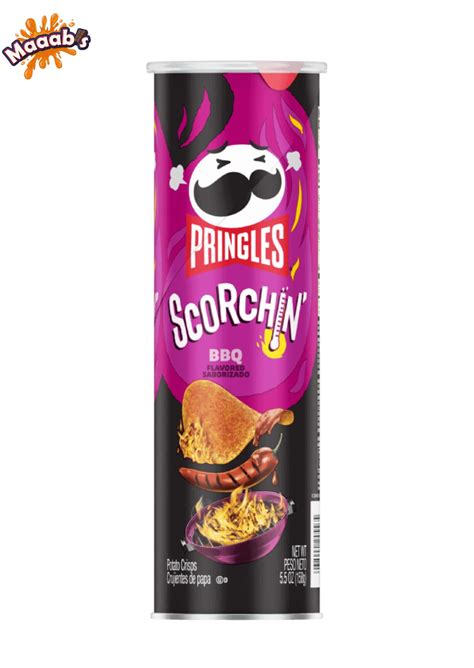 Pringles Scorchin Potato Crisps Chips Bbq Fiery Spicy Snacks Maaabs