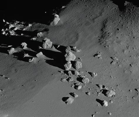 Rocks On The Surface Of Comet 67pchuryumovgerasimenko Captured By