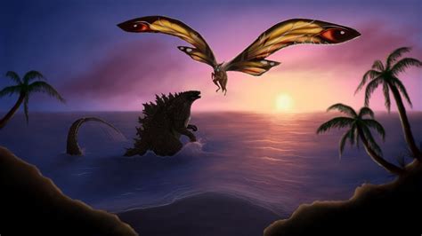Godzilla And Mothra In The Afternoon By Misssaber444 On Deviantart