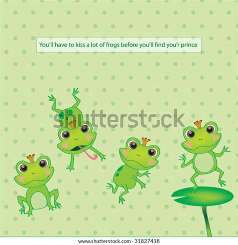 Set Illustrated Frogs Stock Vector Royalty Free 31827418
