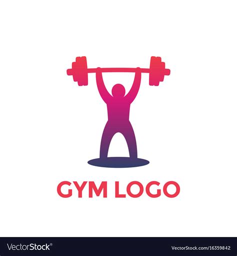 Weightlifting Logo Element Royalty Free Vector Image