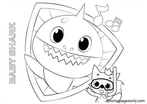 Baby Shark And Mommy Shark Coloring Pages Baby Shark Coloring Pages