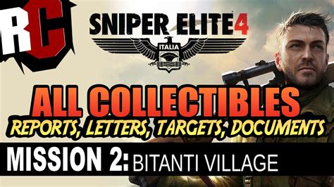 Sniper Elite 4 Mission 2 Collectible Locations Letters Deadeye