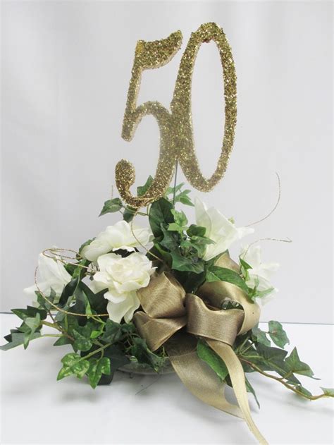 10 Best 50th Anniversary Centerpieces Images On Pinterest Weddings