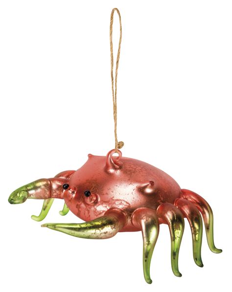Glass Ornament Crab Beach Collection Primitives By Kathy