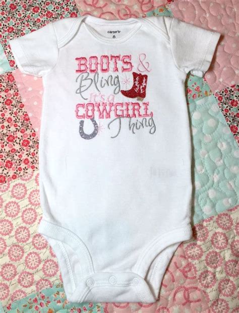 Cowgirl Onesie Baby Girl Bodysuit Embroidered Western Baby Etsy