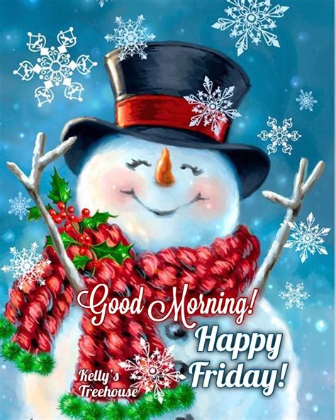 Happy Winter Snowman Good Morning Happy Friday Pictures Photos And