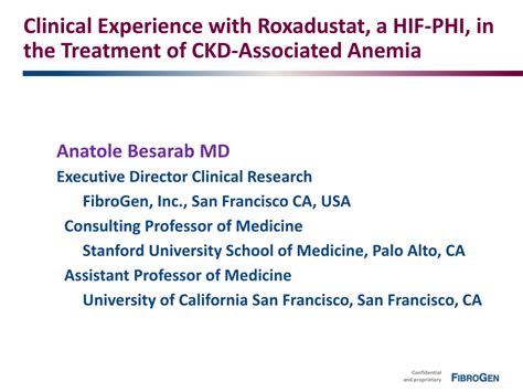 (PDF) Clinical Experience with Roxadustat, a HIF-PHI, in the Treatment