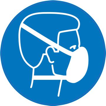 Panneau Obligation Porter Masque Protection Respiratoire Autocollants