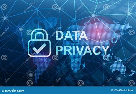 Data Privacy Protection Compliance Background Stock Illustration