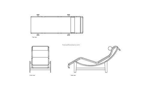 Lc4 Chaise Lounge Free Cad Drawings