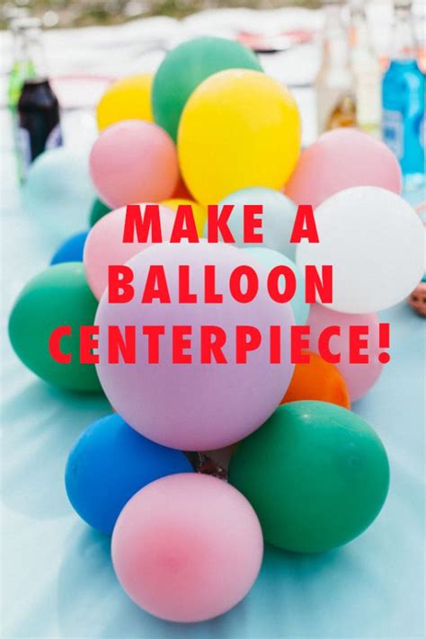 Diy Balloon Centerpiece Kids Party Centerpieces Balloon Table