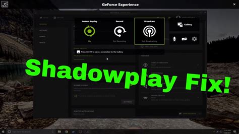 nvidia shadowplay fix 2017 youtube