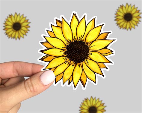 Cute Sunflower Car Decals Sunflower Decal Monogram Decal Personalized