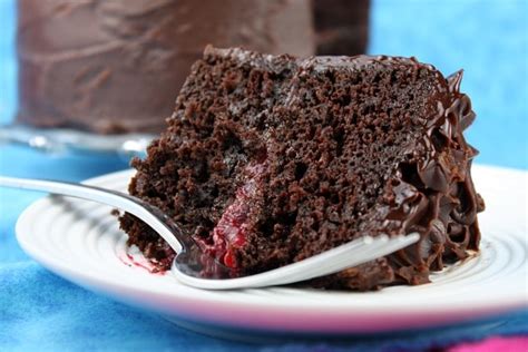 It can also include other ingredients. Double Chocolate Cake with Raspberry Filling