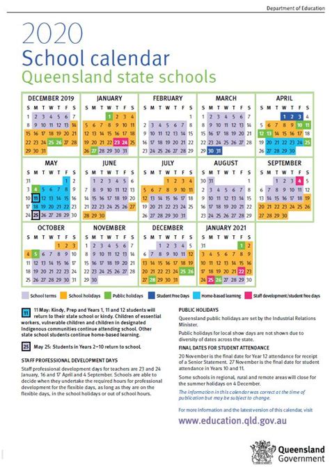 Queensland 2021 Calender Calendar Template Printable