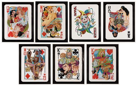 lot detail erotic playing cards posters group of 7 1973 1970s offse