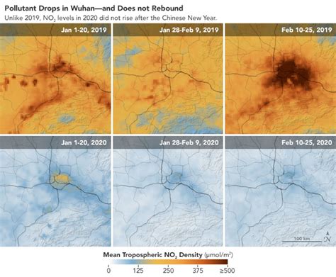 Nasa Maps Show The Effect Of A Quarantine On Air Pollution