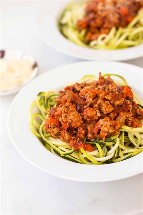 Turkey Bolognese With Zucchini Noodles Inspiralized