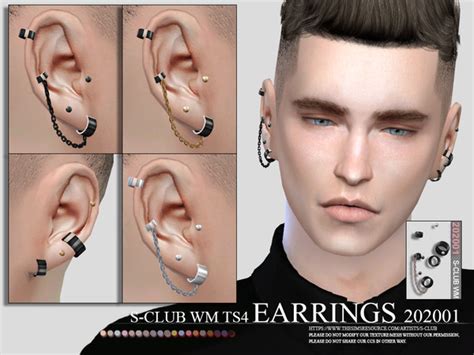Earrings 202001 By S Club Wm At Tsr Sims 4 Updates