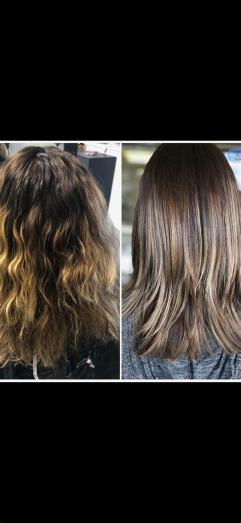 Before And After Balayage Hair Color Long Hair Styles Balayage