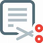 Cut Icon Document Paper Text Sheet Icons