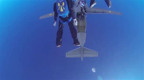 Heart Stopping Moment Skydivers In Ukraine Recording Multiple Jumps Out