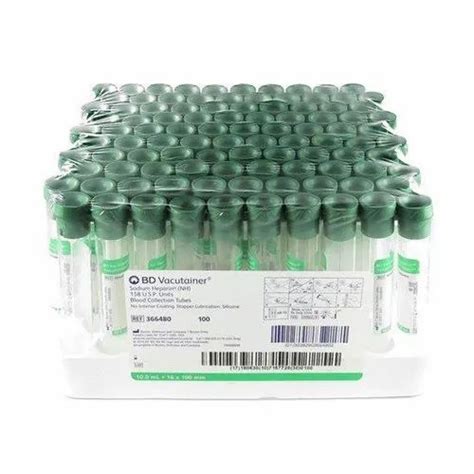 Bd Vacutainer Sodium Heparin Tubes Ml At Rs Box Blood Collection Tube In Hyderabad Id